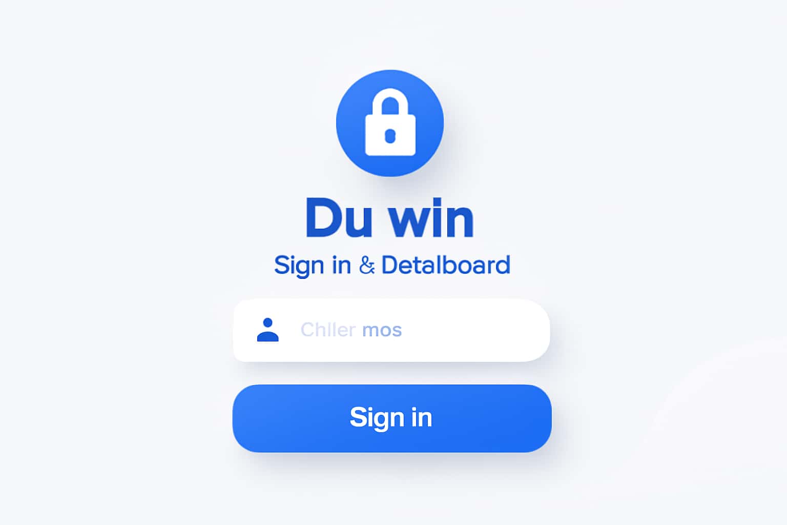 Du win Sign In & Dashboard Interface