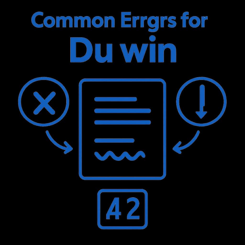 An illustration detailing common issues faced by Du win users.