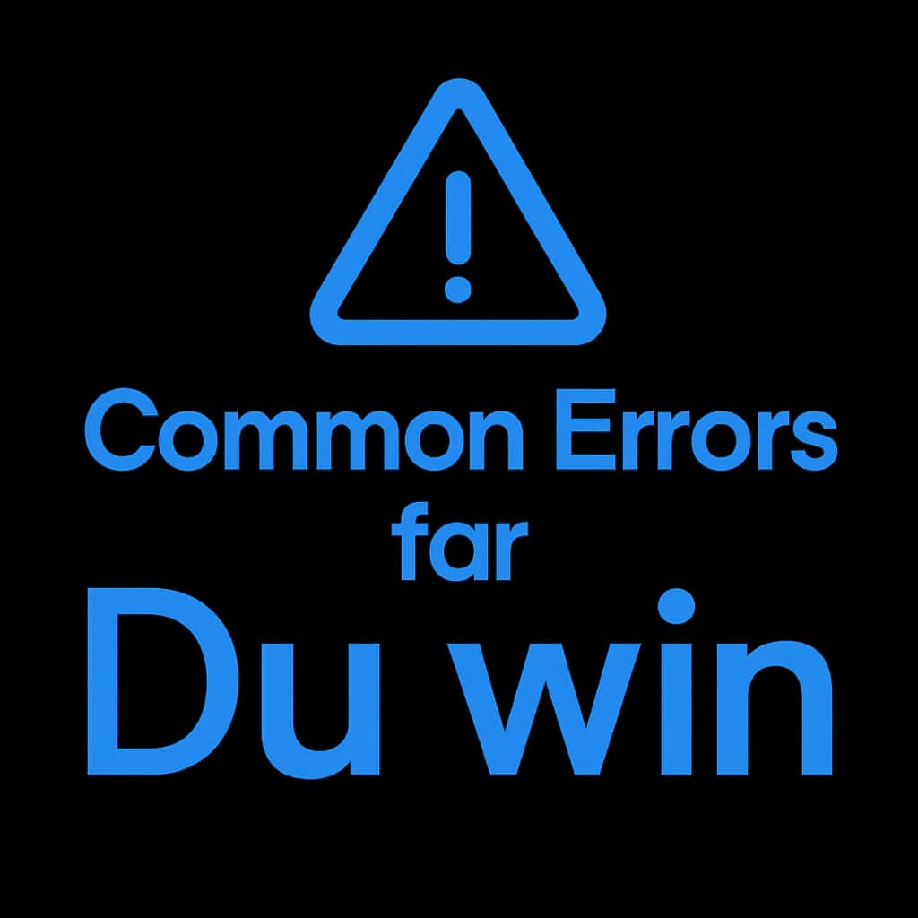 An icon representing common troubleshooting information for Du win.