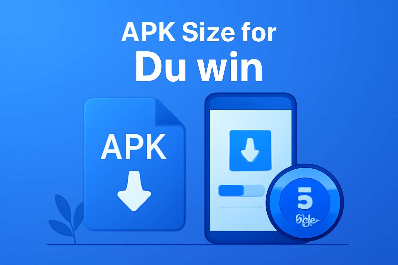 Informational visual on APK Size for Du win with related text.