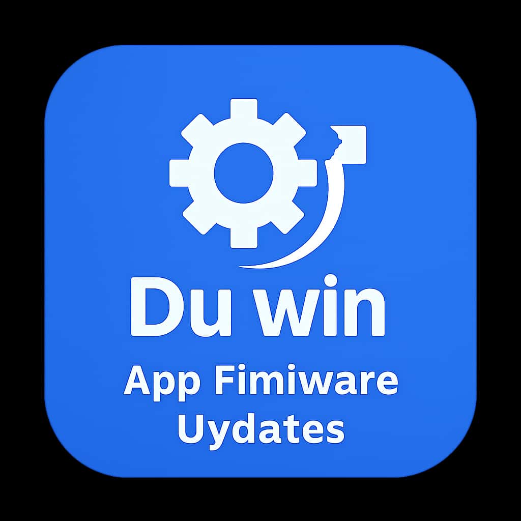A badge indicating Du win App Firmware Updates.