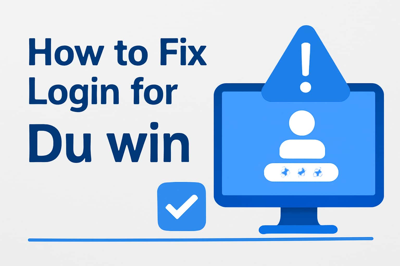 Information about troubleshooting login issues for Du win.
