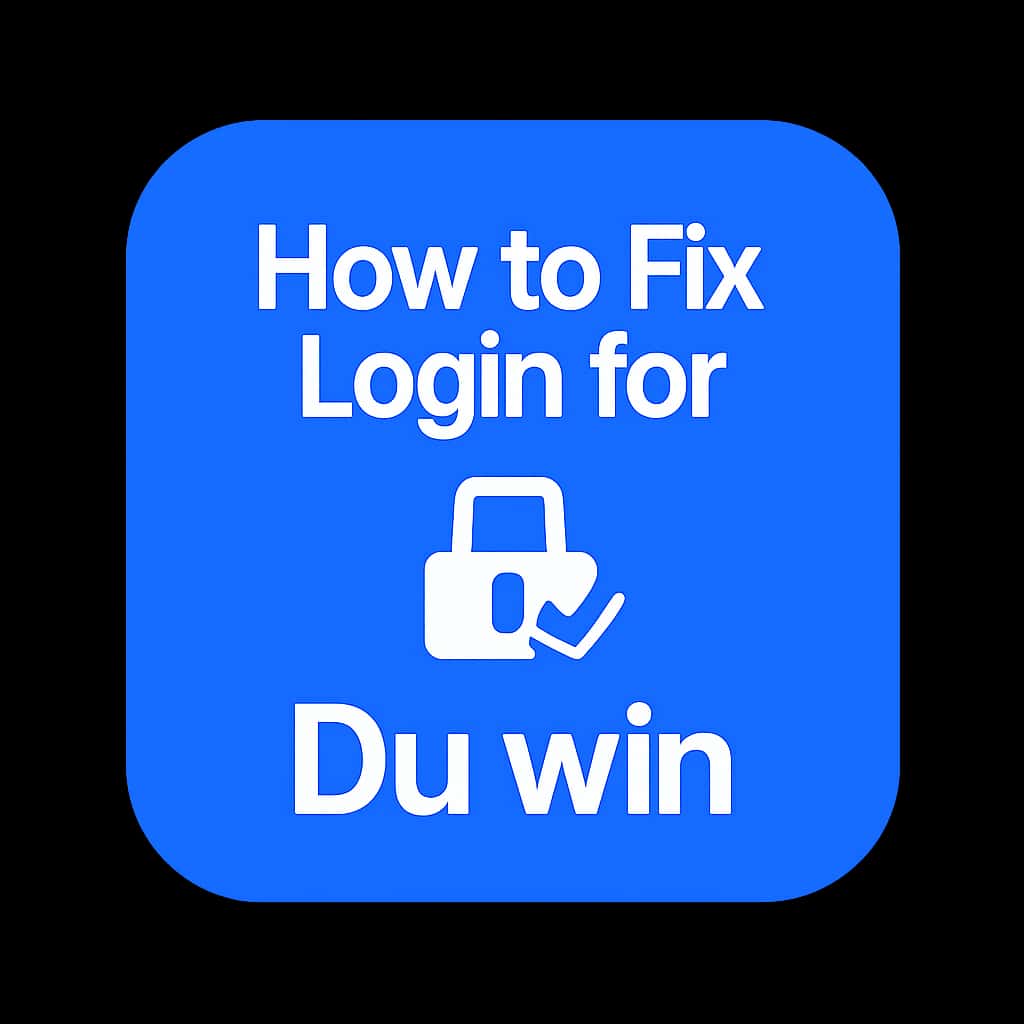 Icon representing login assistance for Du win.
