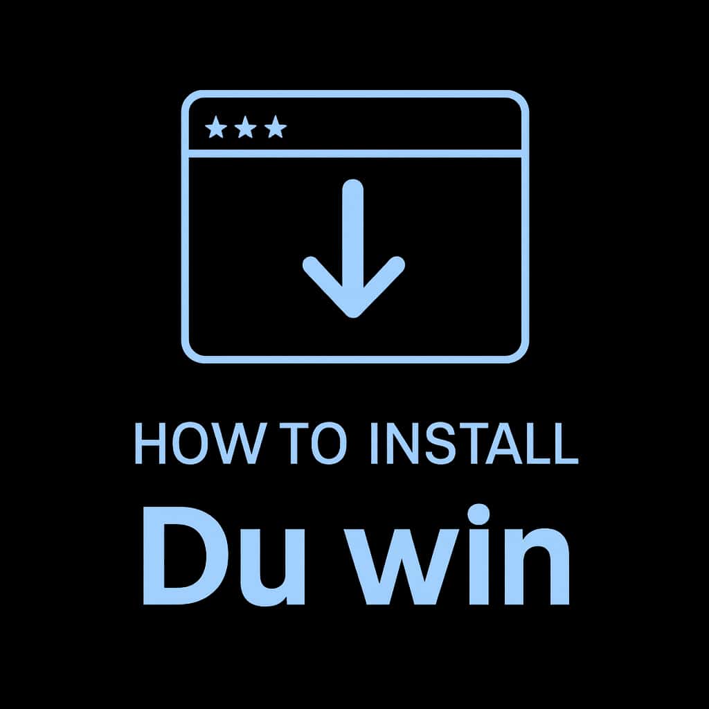 Icon representing the guide for installing Du win.