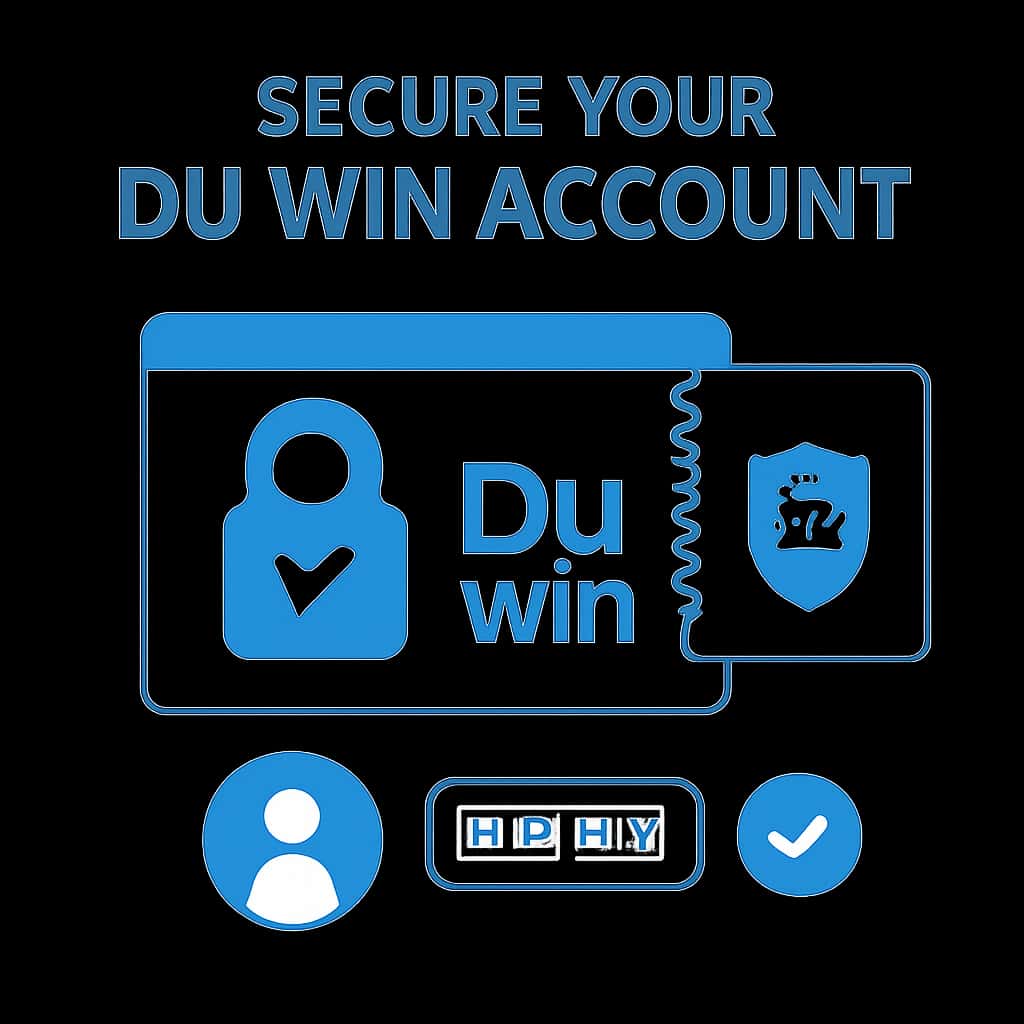 An educational diagram elaborating on securing a Du win account.