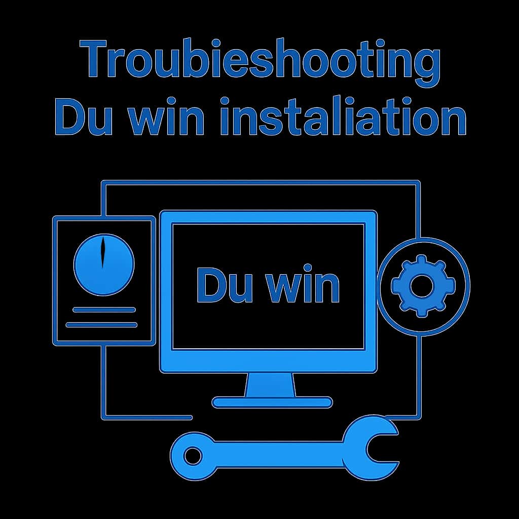 Diagram illustrating installation troubleshooting for Du win.
